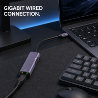 Adaptateur Réseau Ethernet Gigabit USB-C vers RJ45 1000 Mbps LAN PD 100W pour iPhone 16 15 Ordinateur Portable PC de Bureau Windows MacOS Vente en Gros