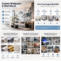 Papier peint mural personnalisé, vente en gros, directement de l'usine, ignifuge B1, OEM ODM, toutes tailles, design personnalisé à partir de votre image