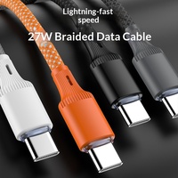 Cable de Carga Universal Tipo-C con Trenzado de Nailon, Transferencia de Datos de Alta Velocidad y Carga Rápida para Teléfonos Móviles