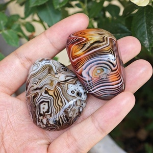 คริสตัลขัดมือธรรมชาติอาเกตผ้าไหมห่อแบนสำหรับสะสมและตกแต่งบ้าน - Product Image 2