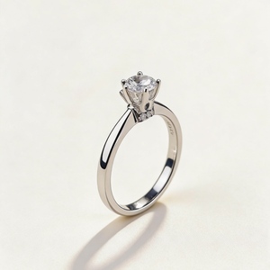 1ct 2ct 3ct 4ct Bague de fiançailles en diamant taille ronde 14k 18k Bague en or massif à 6 griffes Bague en diamant de laboratoire solitaire - Product Image 3