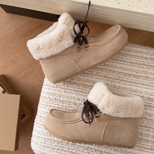 Bottes hautes imperméables thermiques pour femmes avec doublure en fourrure artificielle, vente directe d'usine, tendance de la mode - Product Image 5