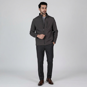 Premium Quality Waterproof Hooded <b>Canvas</b> Men's Softshell Jacket-Vintage Style Front Logo Thick Lining Factory Direct Supply - Product Image 1