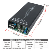 Alimentation à découpage AC-DC HLTNC LSU-1500 1500W 60V 25A 48V 31.3A SMPS PSU pour équipement CNC, automatisation industrielle et LED