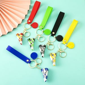 Porte-clés et pendentif en caoutchouc PVC mini marguerite <span class=keywords><strong>2D</strong></span> 3D tendance pour sacs et sacs à dos, avec dragonne - Product Image 4