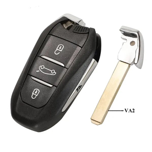 Clé Intelligente à Distance sans Clé 3 Boutons 433MHz 4A PCF7945 Puce ID46 <span class=keywords><strong>Peugeot</strong></span> <span class=keywords><strong>308</strong></span> 408 508 5008 Clé d'Urgence HU83/VA2 - Product Image 3