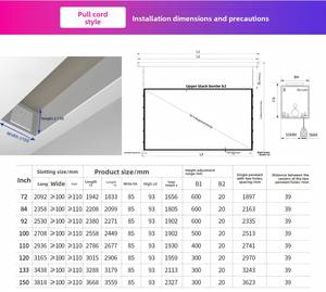 OEM 150 \ "4K Motor silencioso Pantalla de proyección de gota personalizada Color vibrante PET 16:9 Home Cinema APP Pantalla de película controlada por teléfono - Product Image 6