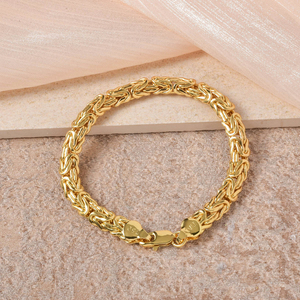 Premium Robust Layered Polished Timeless Durable Wholesale Chunky Geometric <b>Copper</b> 18K Gold Plated Chain Link <b>Bracelet</b> for - Product Image 5