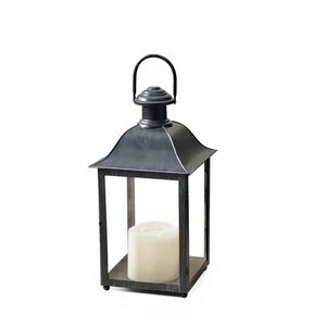 <b>Vintage</b> Iron Candle <b>Lantern</b> Black Color For Home Wedding Holiday Lighting Decoration Hanging & Floor <b>Lanterns</b> On Sale - Product Image 1