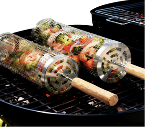 Canastas de Barbacoa Apilables Fáciles de Limpiar para Acampar y Hacer Picnic, para Verduras, Pescado, Carne y Otros <span class=keywords><strong>Alimentos</strong></span> - Product Image 2