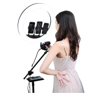 <span class=keywords><strong>Lampe</strong></span> annulaire professionnelle en plastique de 21 pouces, température de couleur réglable, télécommande pour salon de beauté, selfie, photographie - Product Image 1