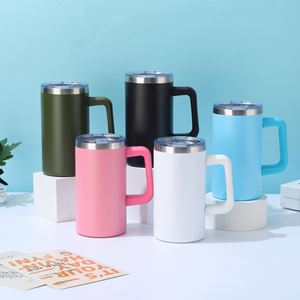 Premium Stainless Steel <b>Large</b> Thermal Travel Coffee <b>Mug</b> 20Oz Double Wall Vacuum Leak-Proof Tumbler for Cold Hot Beverages - Product Image 3