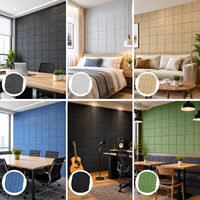 Panneau acoustique en feutre de fibres de polyester PET, panneau décoratif mural à neuf grilles, réduction du bruit, isolation acoustique pour la maison et le bureau