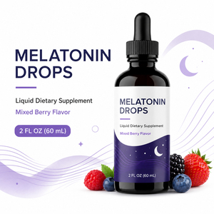 Gouttes de mélatonine liposomale de haute qualité Naturemade 98% Supplément en vrac 60mg 5mg 3mg 10mg Ashwagandha Théanine Adulte - Product Image 2
