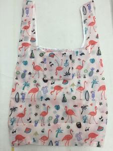 210D mignon Polyester pliant Shopping sac fourre-tout réutilisable conception d'impression complète avec imprimés d'animaux - Product Image 2