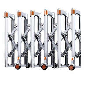 Barrière de circulation manuelle en alliage d'aluminium extensible à 5 segments pliables, barrière de construction routière, clôture d'isolation - Product Image 1
