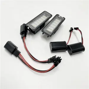 2Pcs 12V 5W LED numero luce targa lampade per VW GOLF 4 6 Polo 9N per Passat luci targa auto accesso esterno