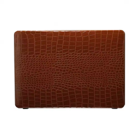 Coque de luxe en cuir PU de style motif crocodile OEM pour Macbook Air Pro13 14 pouces