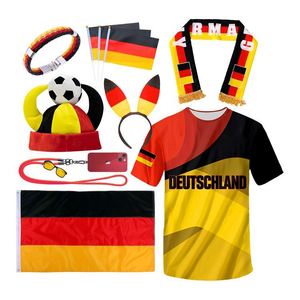Ensemble de produits personnalisés pour fans de clubs européens : Maillot de football, écharpe de football sublimée, bracelet et bâton gonflable - Product Image 2