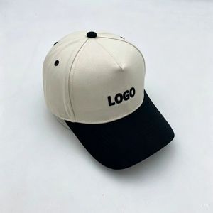 Gorra de Béisbol de Algodón de Dos Tonos con Bordado Personalizado, 6 Paneles, Visera en Contraste, Estilo Dad Hat - Product Image 1