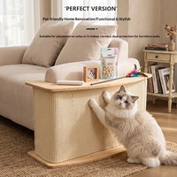 Griffoir vertical pour chat en sisal en bois massif, griffoir pour chat extra large, design simple pour protéger le canapé des