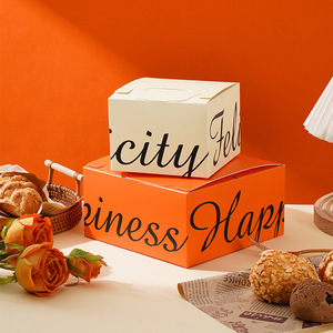 Custom Printed Kraft <strong>Paper</strong> <strong>Cake</strong> <strong>Box</strong> with Handle Birthday <strong>Cake</strong> Packaging for Other Foods Carrying Handle - Product Image 4