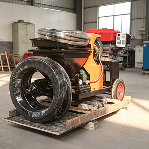 Machine à projeter du mortier, machine à injecter du mortier de <span class=keywords><strong>béton</strong></span> avec un moteur puissant et un long tuyau pour les façades de bâtiments - Product Image 1