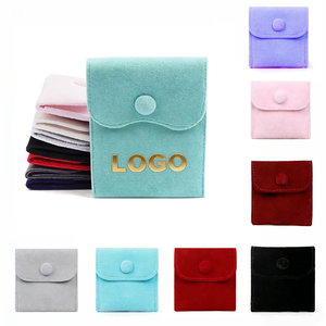 0717 Best Seller Luxury Fine <b>Jewelry</b> Velvet Suede Microfiber <b>Packaging</b> Bag with Custom Logo - Product Image 3