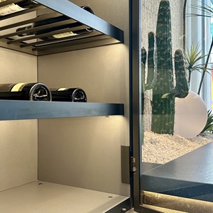 Armoire à <span class=keywords><strong>vin</strong></span> sur mesure avec porte vitrée, casier à bouteilles, charnières de précision, solution personnalisée tout-en-un pour toute la maison - Product Image 2