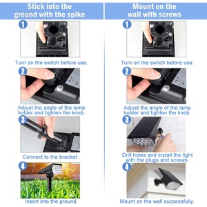 Reflector Solar Ajustable de 10 LED RGB, Impermeable, para Jardín, Inalámbrico, para Exteriores, Iluminación de Paisaje - Product Image 6