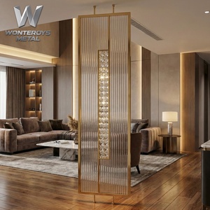 Divisor de Espacios de Acero Inoxidable y Vidrio Artístico Personalizado de Alta Gama para Restaurantes, Hoteles, Vestíbulos, Salones e Interiores - Product Image 6