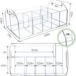 Boîte <span class=keywords><strong>de</strong></span> rangement en acrylique pour assiettes, tasses, serviettes, collations et couverts, idéale pour les réunions <span class=keywords><strong>de</strong></span> famille - Product Image 3