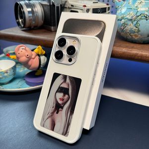 Funda de teléfono NFC, venta al por mayor, fundas de teléfono con pantalla de tinta electrónica inteligente LED, funda de PC para iPhone NFC 13 14 15 16 Pro Max, funda de pantalla para teléfono DIY