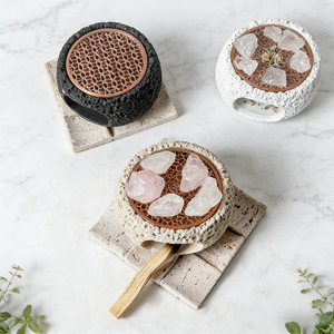 Quemador Circular de Cemento y Cal para Salvia Blanca, Incienso de Salvia Blanca, Madera Sagrada Peruana y Cedro, Purificador y Desmagnetizador, Venta al por Mayor - Product Image 1