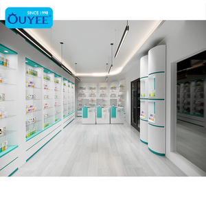 Estante de vidrio de exhibición de pared médica, mueble de <span class=keywords><strong>farmacia</strong></span> moderno, armario de medicina, soporte de madera para <span class=keywords><strong>farmacia</strong></span> <span class=keywords><strong>en</strong></span> <span class=keywords><strong>venta</strong></span> - Product Image 4