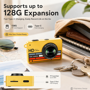 Caméra Micro 1080P au Design Rétro, 16,6g, Enregistreur Vidéo Numérique Portable pour POV <span class=keywords><strong>Chien</strong></span> <span class=keywords><strong>Chat</strong></span>, Cyclisme, Loisirs, Débutants, Jouet Créatif - Product Image 2