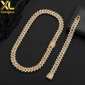 <b>Iced</b> <b>Out</b> Mens 18mm Miami Cuban Link Thick <b>Chain</b> Necklace Bling CZ 3 Row <b>Chains</b> Male Female Rapper Jewelries - Product Image 3