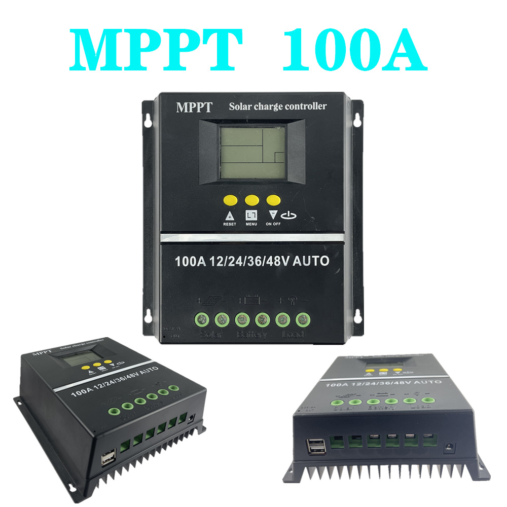 Regolatore Carica Solare MPPT 100A - Controller Intelligente Per Batterie 12V/24V/36V/48V Con Display LCD E USB - Foto 8