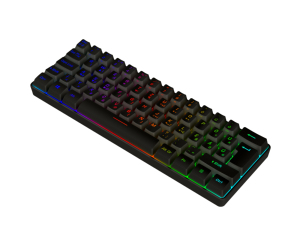 لوحة مفاتيح ألعاب غشائية صغيرة جديدة بـ 61 مفتاحًا، مزودة بإضاءة RGB، بواجهة <span class=keywords><strong>USB</strong></span> من نوع C، وكابل قابل للفصل، ومقاومة للانسكاب، تقبل شعارًا مخصصًا، للاستخدام المكتبي. - Product Image 5