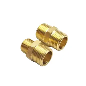 3/8 Male To Male Threaded Nipple Fittings Brass Hose Fitting Adapter