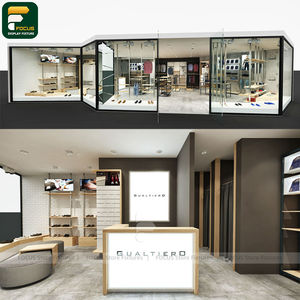 ชั้นวางเสื้อผ้าสไตล์นอร์ดิก สีโอ๊คอ่อน ตู้แขวนเสื้อผ้าแบบธรรมชาติ สำหรับจัดแสดงสินค้า - Product Image 1