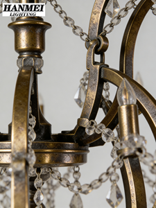 Candelabros de Cristal de Lujo Vintage de Alta Calidad para Restaurantes, Base de Bombilla E12, Instalación Colgante, Largos, Medianos, Guangdong H - Product Image 3