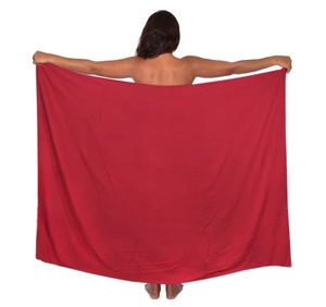 Paréo personnalisé de couleur unie, sarong de Lavalava, couverture de maillot de bain de plage pour femmes, robes fines imprimées à bas quantité minimale de commande, léopard rayé - Product Image 5