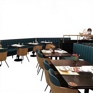 ชุดเฟอร์นิเจอร์ร้านอาหาร โซฟา บูธ ที่นั่ง โต๊ะ เก้าอี้ ทำจากหนังและหินอ่อน ทันสมัย เป็นมิตรกับสิ่งแวดล้อม ทนทาน เหมาะสำหรับร้านกาแฟ - Product Image 6