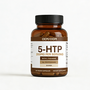 5-HTP 200mg Vegan Kapsüller - L-Theanine, L-Tryptophan ve GABA İçeren - 60 Kapsül OEM/ODM Mevcut - Product Image 1