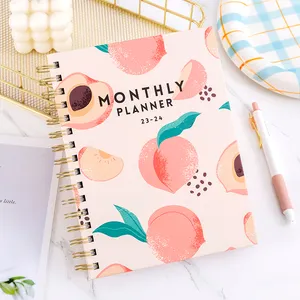 Caderno espiral personalizado de capa dura diário personalizado para impressão de logotipo, caderno personalizado, planejador mensal personalizado