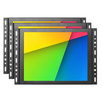 Moniteur tactile industriel à cadre ouvert de 8 pouces, interface BNC, écran LCD, rapport d'aspect 4:3, écran tactile capacitif, montage mural