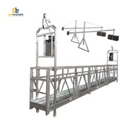 Chariots suspendus électriques en alliage d'aluminium ZLP630 ZLP800 avec corde de sécurité pour la peinture des murs extérieurs en hauteur