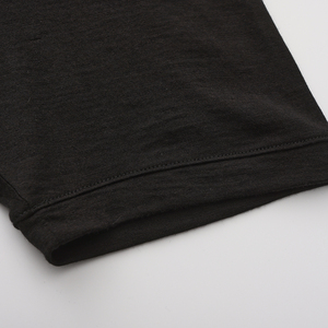 T-shirt de randonnée pour homme, en laine mérinos respirante, à séchage rapide, pour l'été, avec col brodé, imprimé court tricoté, pour l'extérieur - Product Image 3