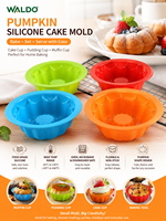 Moule de cuisson réutilisable en silicone Waldo, rond 12 cm, antiadhésif, pour gâteaux, gelées, poudings, pour la maison, la boulangerie, la cuisine, les fournitures de four, vente en gros